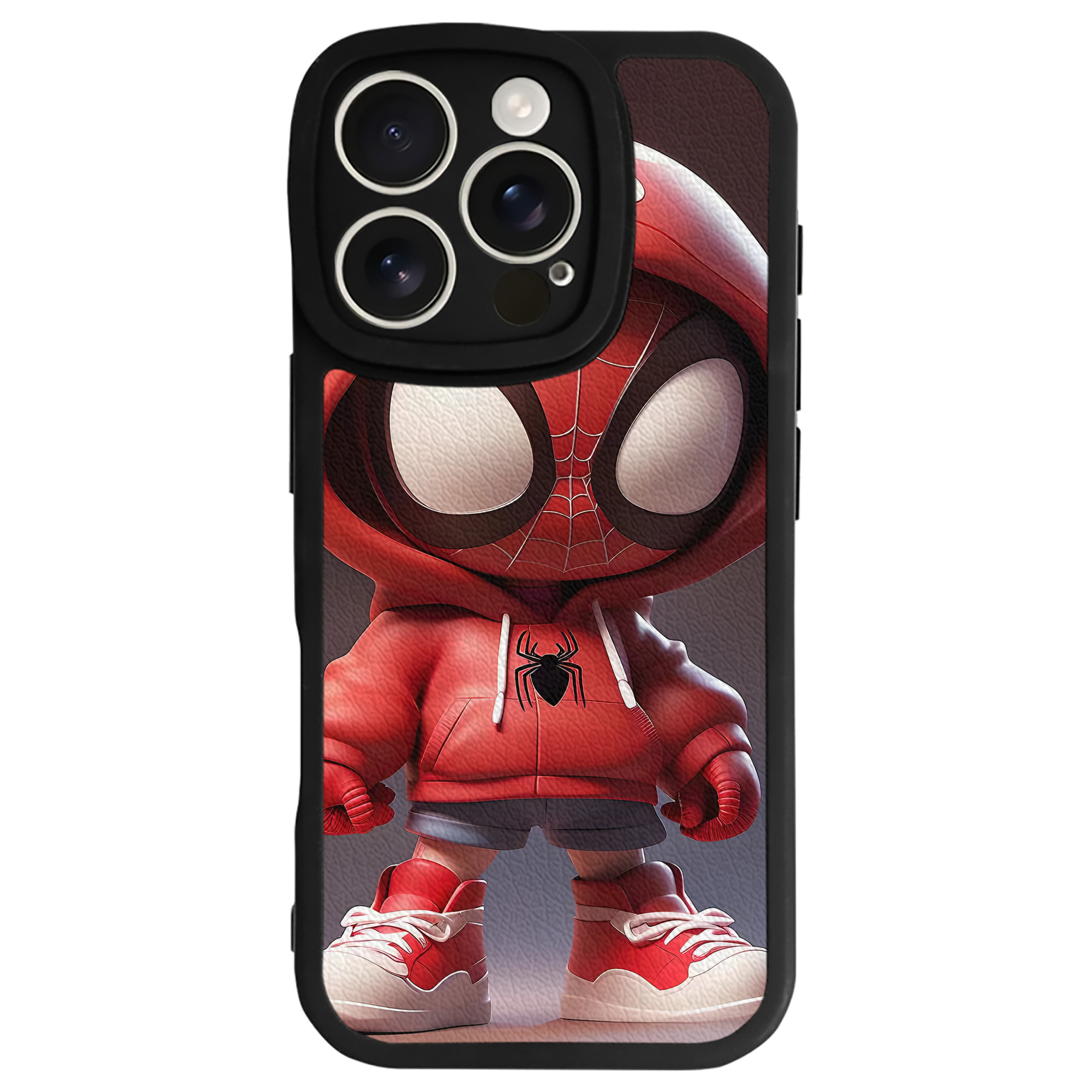 （画像用） Spider Man スパイダーマン 【iPhone 16シリーズ対応】シリコンスマホケース（レザー調） 材質：シリコン